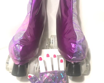 Roller skate boot covers Purple Passion