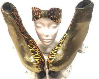 Skate boot covers Wild About Leopard