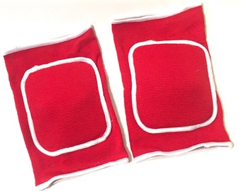 Knee pads sports wear red and gray and black sets