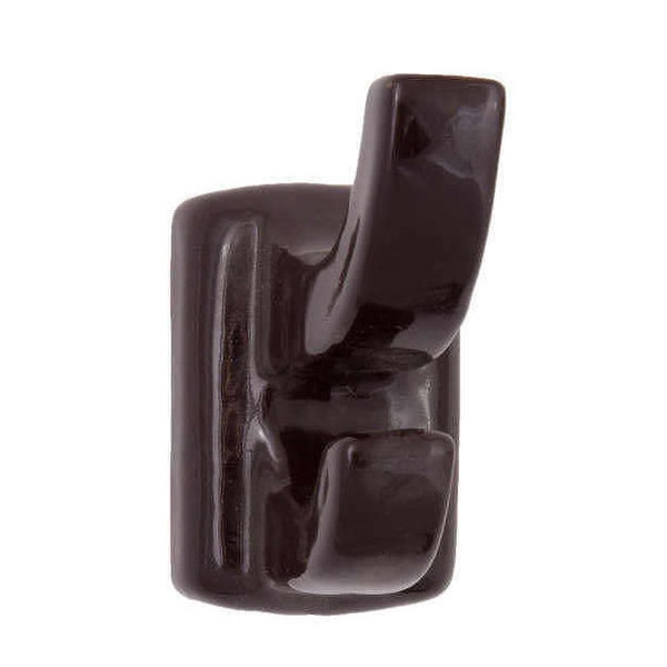 Ceramic Bath Robe Hook Rectangular Black *Closeout Special*