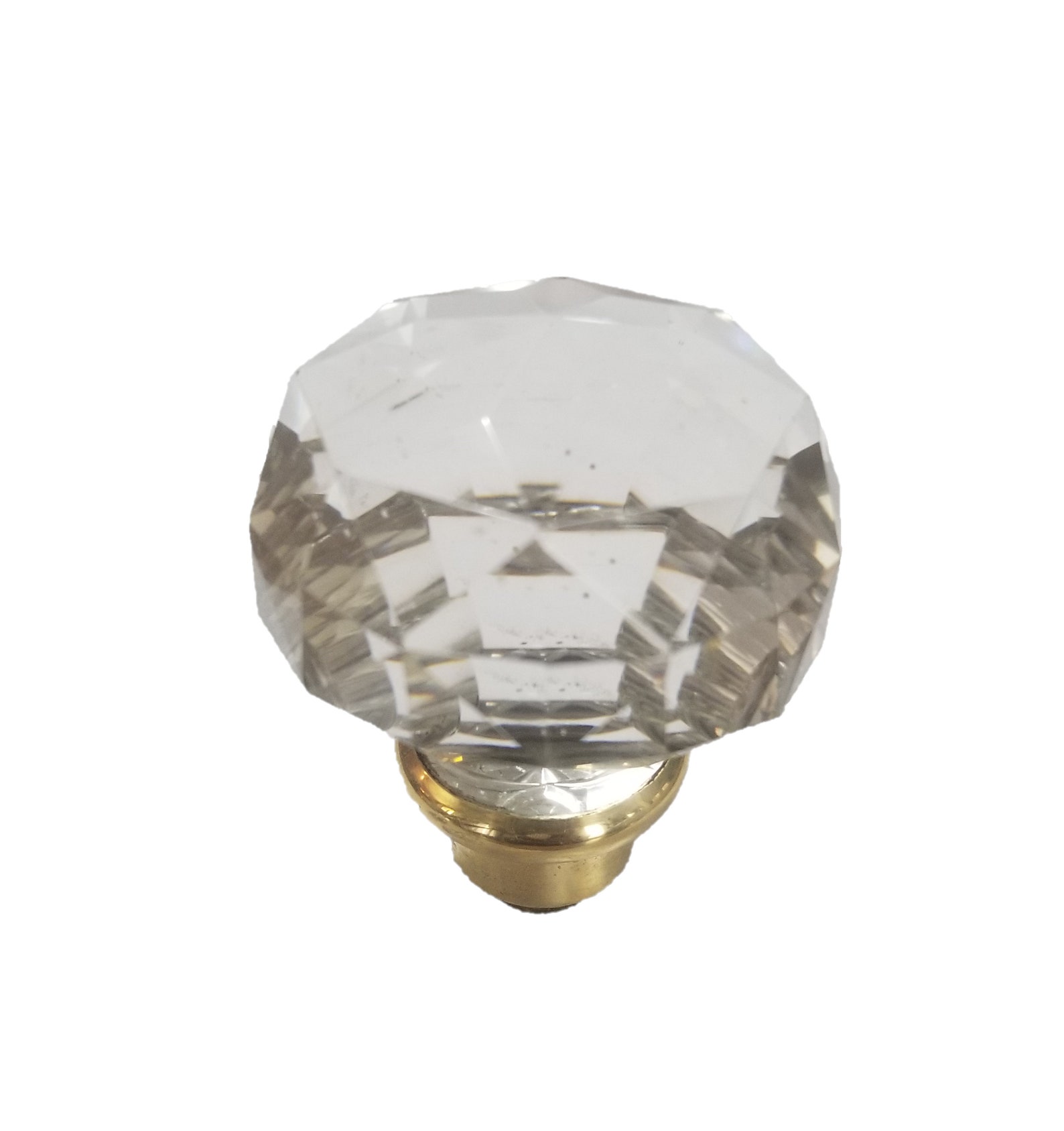Large Faceted Reproduction Glass Knob Etsy