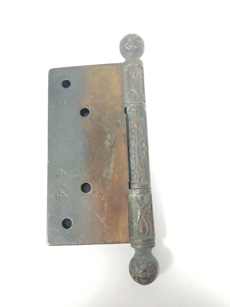 Antique 1880s Brass Ornate Decorative Hinge 600019 Etsy
