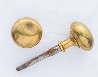 1700's Antique Brass Footed Doorknobs