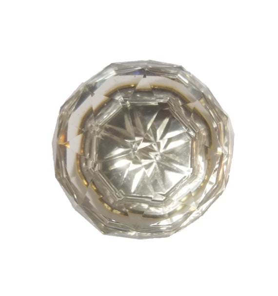Large Faceted Reproduction Glass Knob Etsy