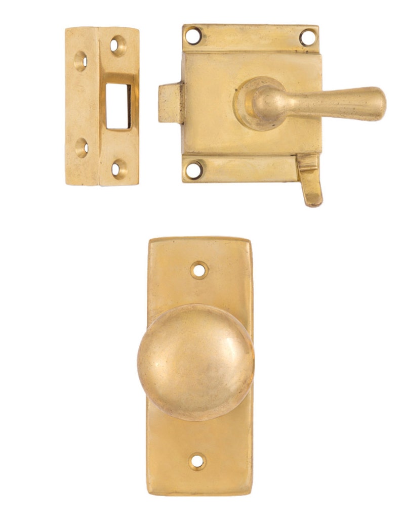 Screen Door Brass Set Knobs & Pulls Craft Supplies & Tools