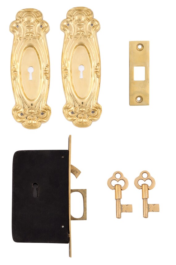 Avalon Pocket Door Lock Set