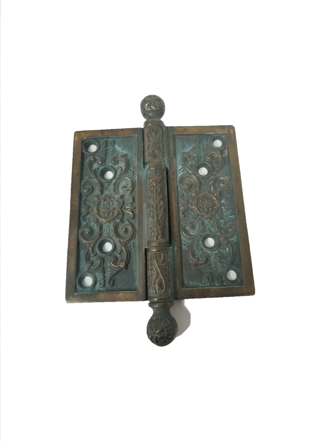 Antique 1880s Brass Ornate Decorative Hinge 600019 Etsy