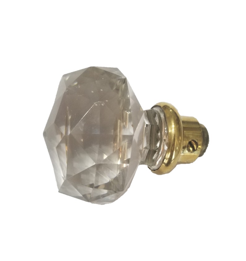 Large Faceted Reproduction Glass Knob Etsy