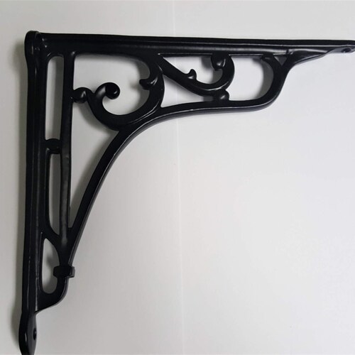 Metal Shelf Bracket Hammered Scroll Design Style 02 Etsy