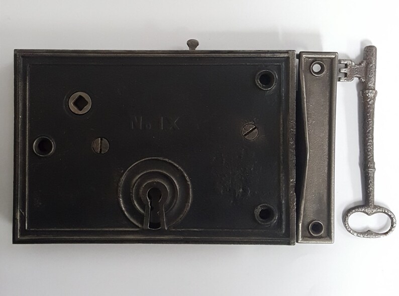 Large Exterior Rim Lock Set 532057 Etsy Large Exterior Rim Lock Set 532057 Etsy