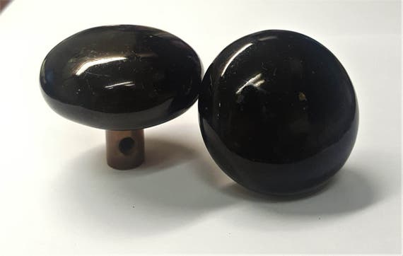 Antique Black Ceramic Doorknob Set For Mortise Locks E0077 Etsy