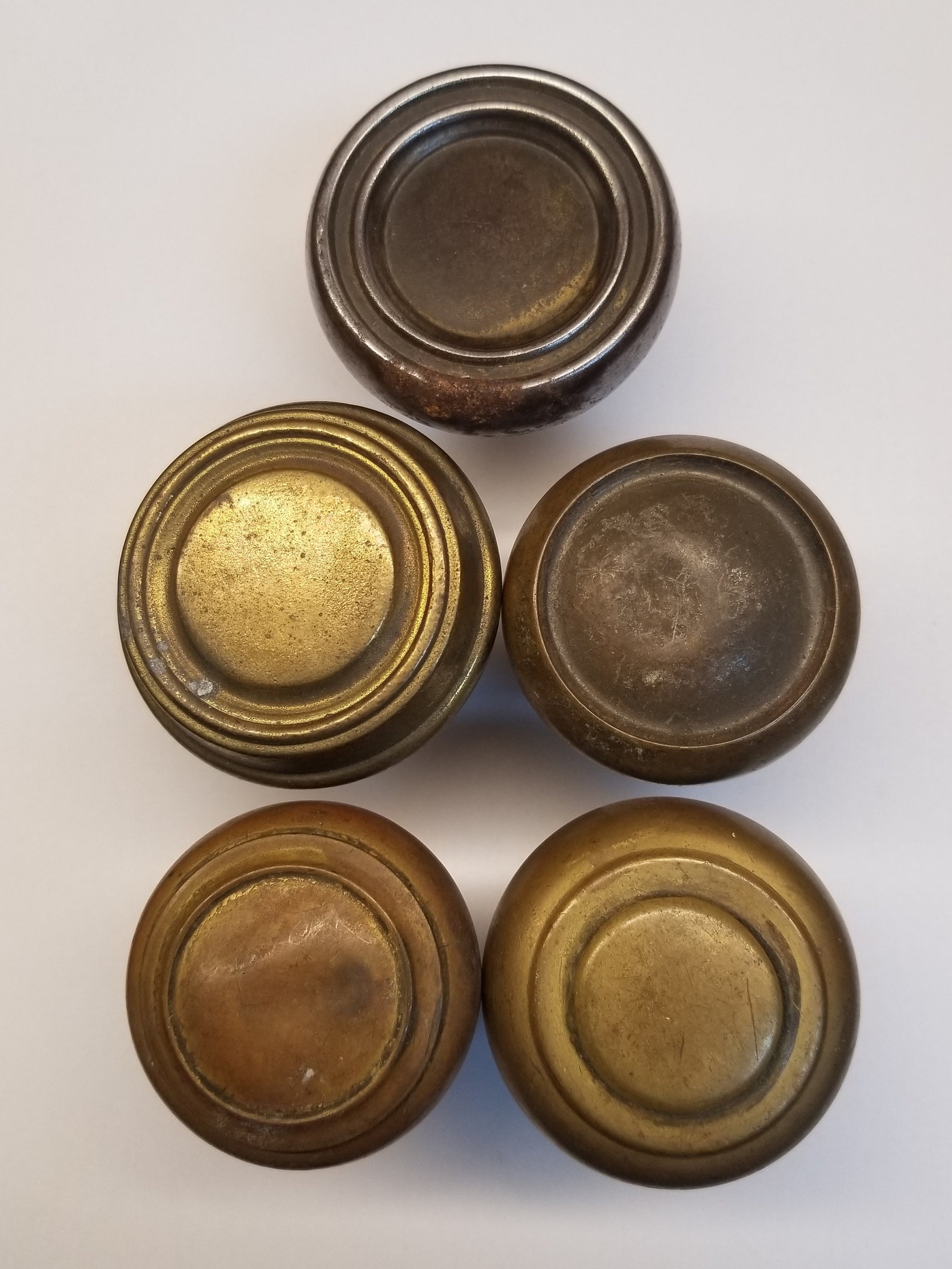 Brass & Steel Mismatched Doorknobs Etsy