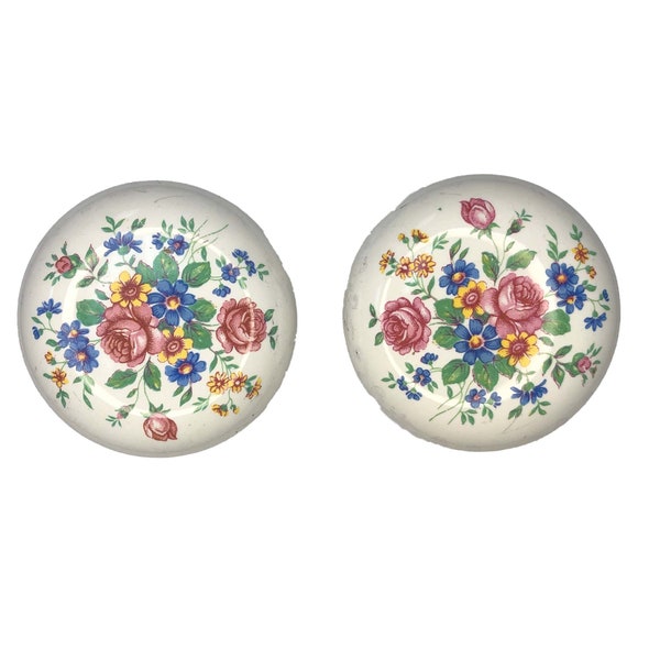 Ceramic Flower Print Doorknob*