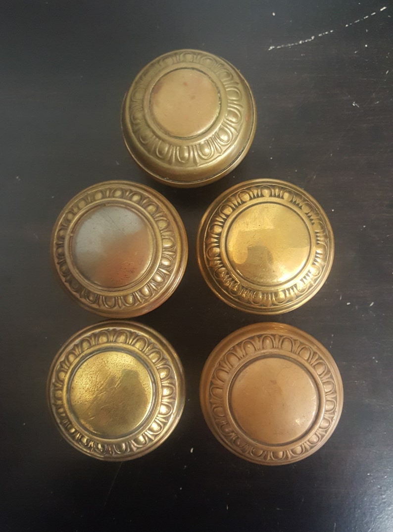Egg /& Dart Antique Doorknobs In Brass 530855