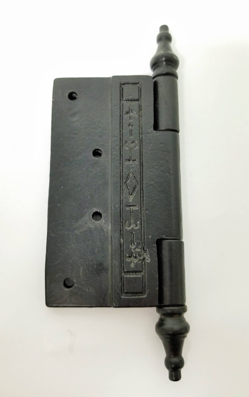 4 1/2 X 4 1/2 Inch Cast Iron Decorative Feather Hinge Sold Etsy