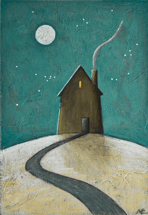 Night lighthouse and moon scene drawing | Art Amino