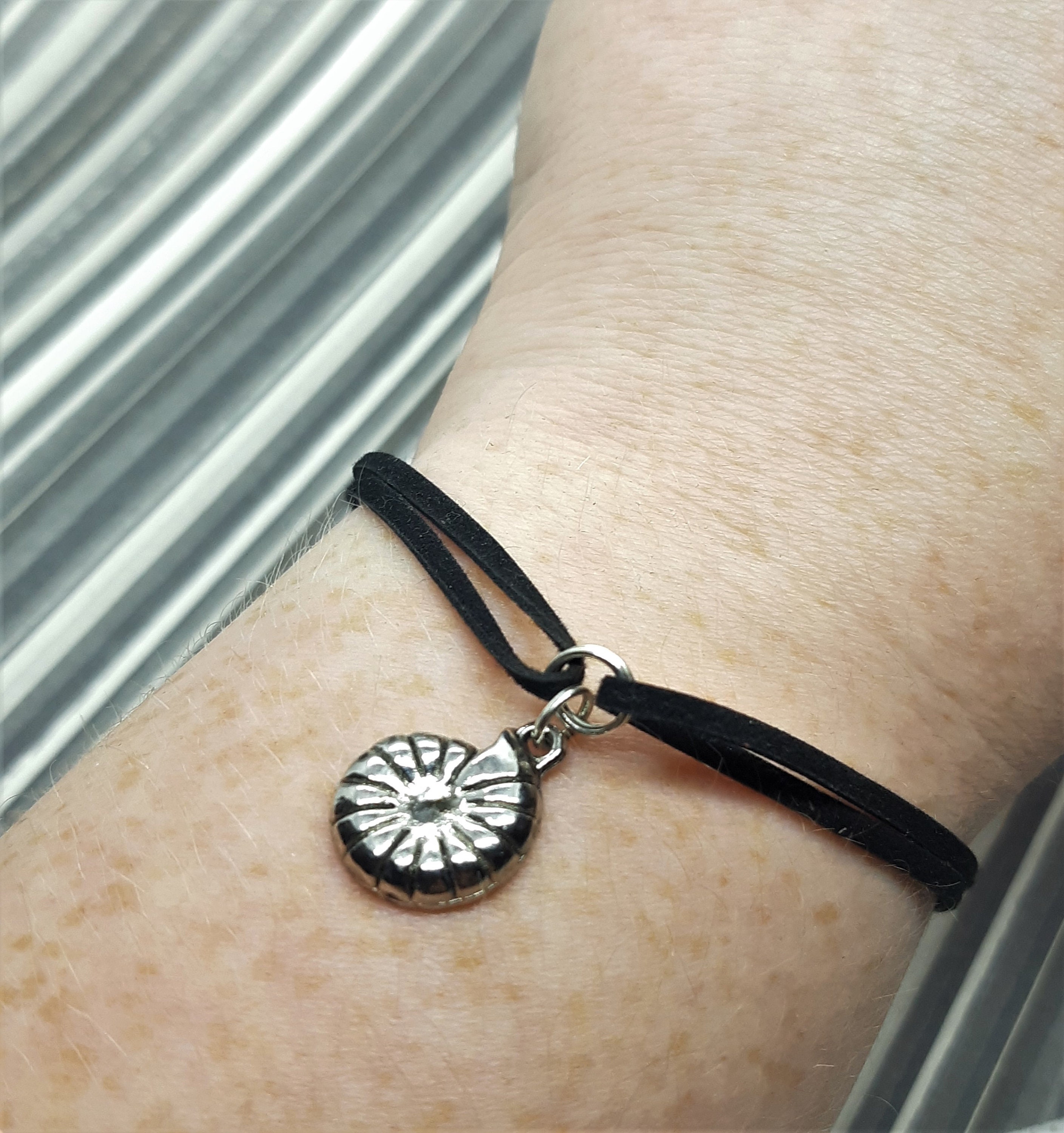 Single Charm Bracelet/ Suede Charm Bracelet/ Charm Bracelet/ Etsy