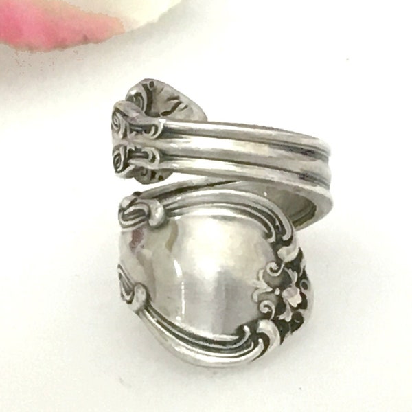 Petite Roccoco Sterling Ring Gorham CHANTILLY Demi Size 3 to 7 Custom Repurposed Silverware Spoon Jewelry Birthday Anniversary Gift