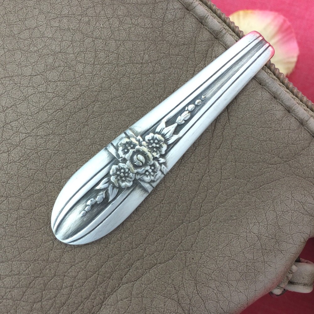 Silver Spoon Purse Hook Keychain TRIUMPH 1941 Key Ring | Etsy