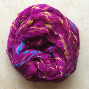 Multi-Colored Sheer Silk Shawl/Scarf