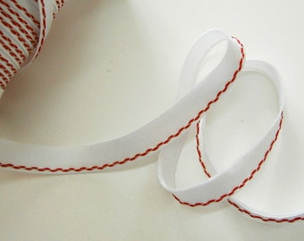 0,95 Euro/meter,2 m leidingtape met decoratie, wit /rood,10 mm