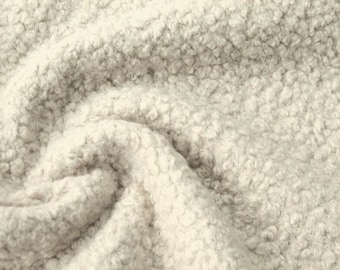 0.5 m Bouclé fabric, 18.90 euros/meter, 150 cm wide, coat fabric, beige