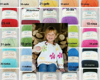 50g COTTON SOFT, (70,00 Eur/1 kg), Rellana, katoen, gemengd garen