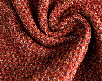 0.5 m Bouclé "Rust Red", (19.90 euros/meter), 150 cm wide, coat fabric