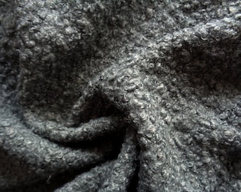 Boucle de 0,5 m, (18,90 euros/metro), 150 cm de ancho, tejido de abrigo, gris