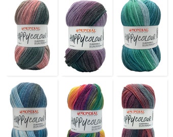 100g "Happy Color", (59.50Euro/kg), Mondial, gradient yarn