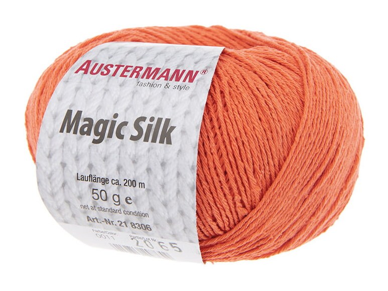 50g MAGIC SILK 159.00 Euro/1 Kg, Austermann, 100% Silk, Summer Yarn,  Crochet Yarn, Knitting Yarn, 