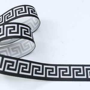 Grosgrain ribbon, galon ribbon &quot;Greek ornaments&quot;, galon stripes, 20 mm wide