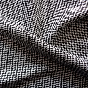 Gabardina de 0,5 m, (14,90 euros/metro), Piet De Poule, pata de gallo, elástica, tela de vestir, venta por metros, negro, blanco
