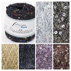 25 g sequin yarn, (260.00 euros/1 kg), Rellana, accessory yarn