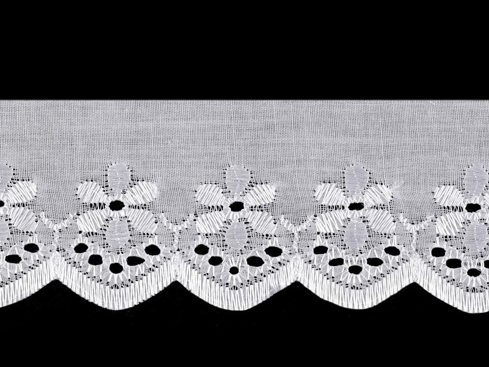 Lace bristle,Madeira,Shabby,white,50 mm,*M-176*