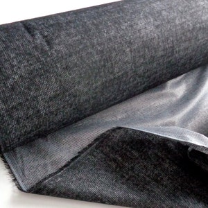 fabric interlining, iron-on interfacing, fleece, anthracite