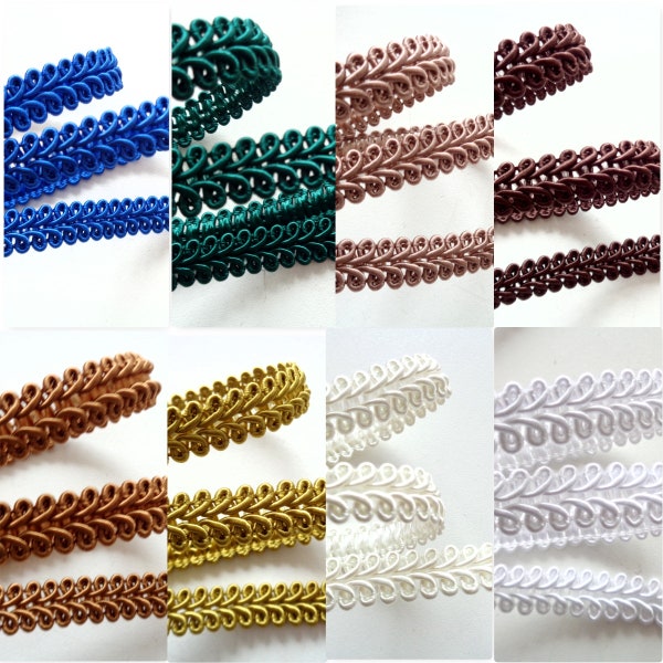 Passementerie 2 m, 1,24 euros/mètre, passementerie, viscose, passement traditionnel, dirndl, costume de danse, 10 mm