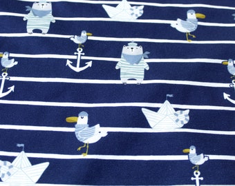 0.5 m jersey," Ahoy", 15.90 euros/meter, 150 cm wide, cotton