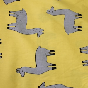 9.90 Euro/meter; Llama&quot; cotton fabric, children&#39;s fabric, animals, children&#39;s motifs,0.5 m