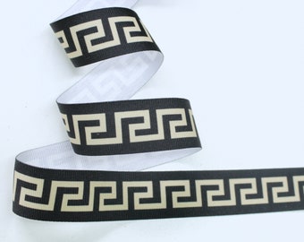 Ripsband, Galonband "Griechische Ornamente", Galonstreifen, 30 mm breit