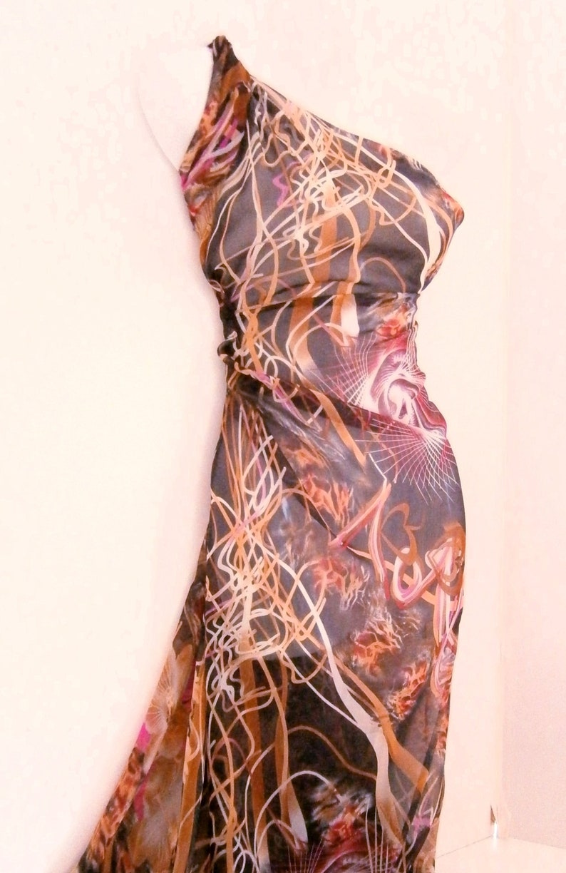 DESIGNER Chiffon,Layered Look,Multicolor,Black