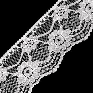 TRIM, LACE, RIBBON, lace trim, 45 mm, white