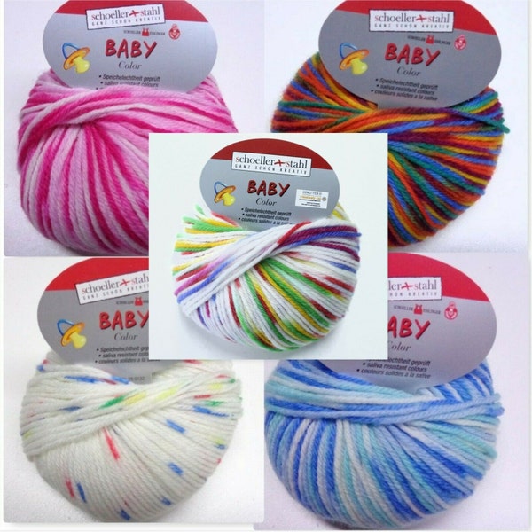 25 g Couleur Bébé, (154,00 Euro/1 kg),Schöller & Stahl,Laine bébé, Fil bébé, Fil crochet,Fil à tricoter