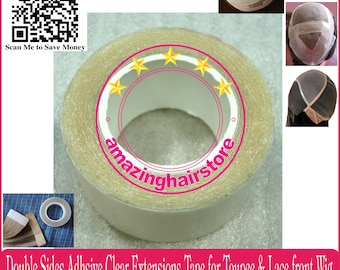 New 2cm High Quality Professional Double Side Tape for Lace Front Wigs Skin Weft Tape Hair Extensions/ Toupee/ Lace Front Wigs-FREE SHIPPING