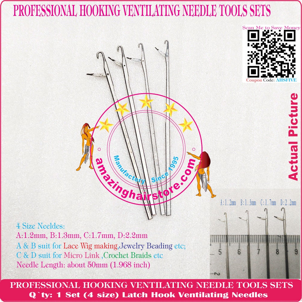 Nunify Ventilating Needle For Lace Wig Kit Wig Needle Holder And Needle  Together For Wig Making