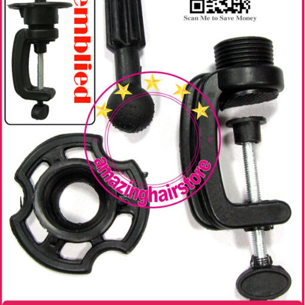 12 pieces Professional Durable Cosmetology Mannequin Practice Heads Holder / Stand / Clamp -1A