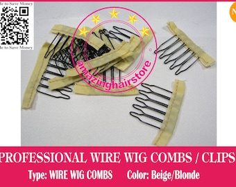 Durable 5 Teeth Security Small Wire Wig Combs/Wire Clips for Lace Front Wigs/Toupee/Hairpiece/Half Wigs/Clousure