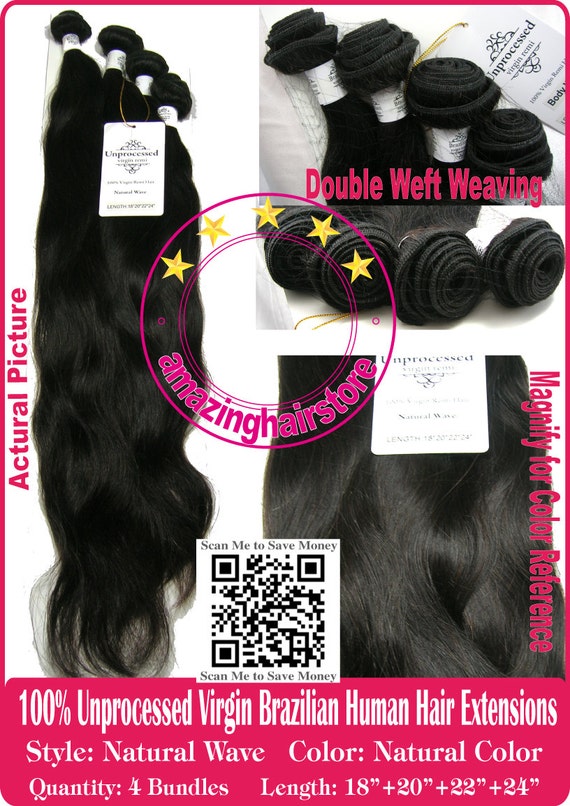 Brazilian Virgin Remy Body Wave Human Hair Extensions 20 22 24 Inch Amazon.com : Body Wave Bundles Human Hair 20 22 24 Inch 3  main image 3