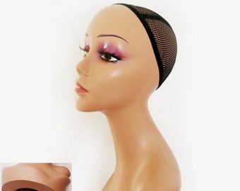 High Quality Mannequin Head Wigs/Hat/Jewelry Display Head Durable Use ABS Mannequin Head with Mount Hole & Non-Slip Net