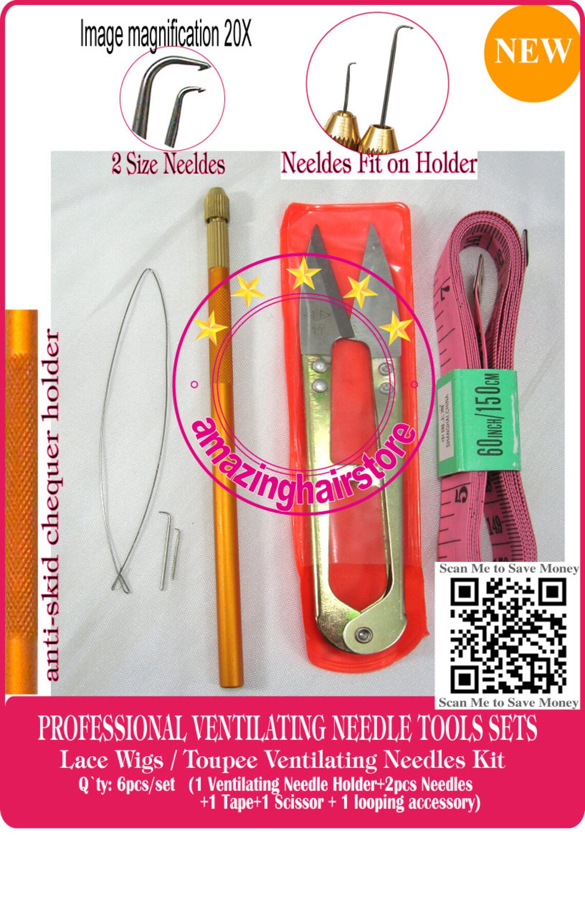 2pcs Professional Ventilating Needles DIY C to Make 100 Remy Etsy